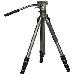 Sirui GT04 Dreibeinstativ mit Videoneiger GT5 Matt Silber Aluminium (Metall), Stativ, Grau