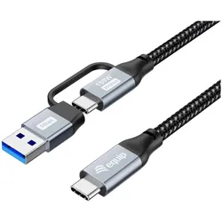 Equip 128433 USB Kabel USB 3.2 Gen 2x2 3 m USB A/USB C USB C Schwarz