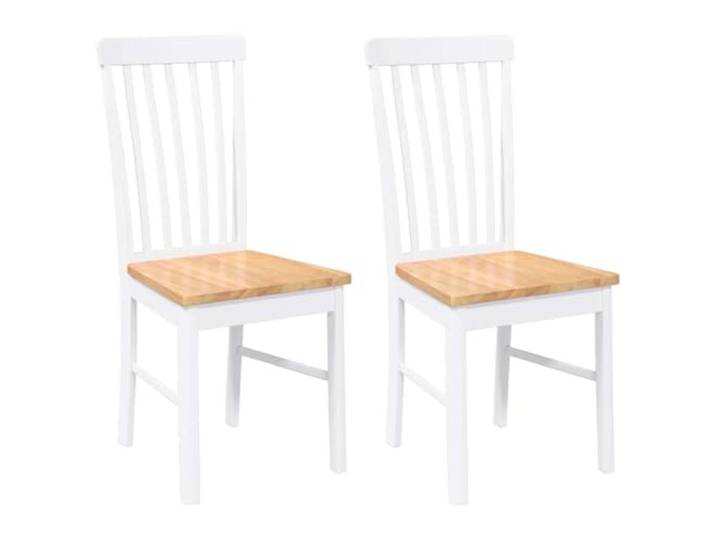 POUFGDR Essstühle, 2 Stück, weiß, Massivholz, Gummi Ergonomisches Design, Holzbeine, dichte Maserung, Esszimmer, Wohnzimmer, Alltag