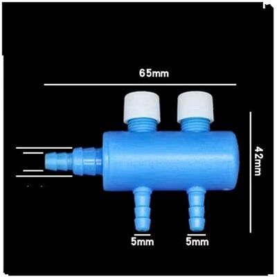 Inspired Finds Aquarium Air Flow Control Valve Splitter Precision Oxygen Distributor For Fish Tanks & Pumps 2 Way