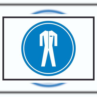 HB-Druck Schutzkleidung tragen Symbol Schild A4 (210x297mm)