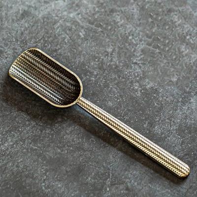 Rare Purchases Retro Alloy TeaSpoon With Auspicious Cloud Texture, Kung Fu Tea Taking Tool, Tea Shovel For Office And Household Use bronze weave