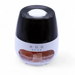 Salt Stone Flame Effect Aroma Diffuser  - White USB - Colour Change and Timer