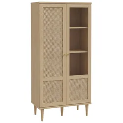 Vitrine Calasetta Eichefarben/Beige