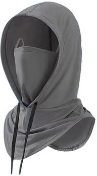 Uplifted Goods Unisex Full Face Sun Protection Mask Breathable Outdoor Sports Cap dark Grey