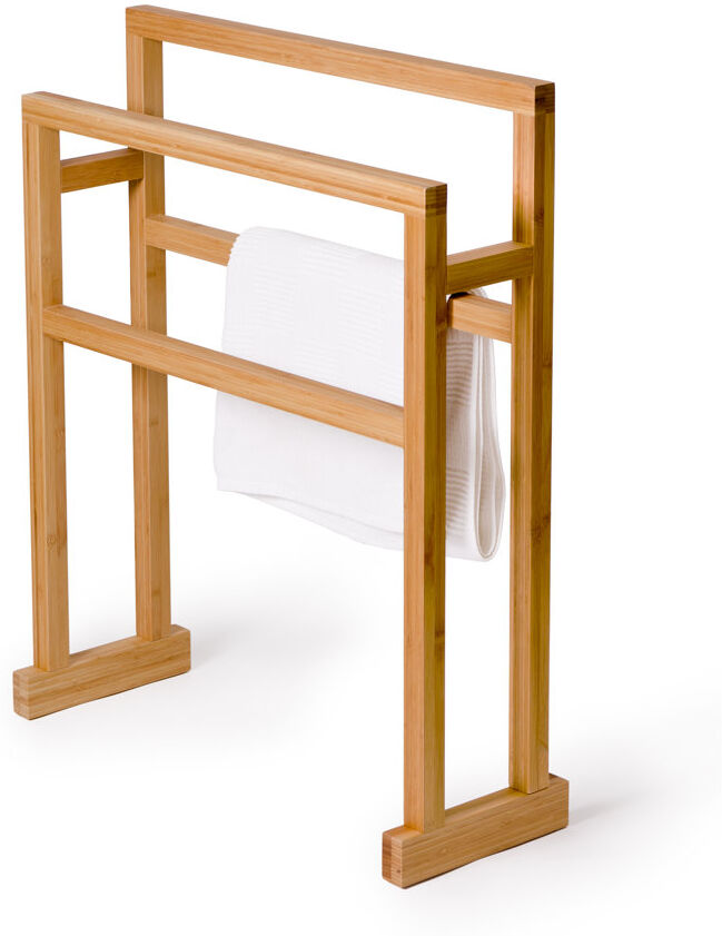Ebern Designs Belinda 65 cm 4 - Bar Freestanding Towel Rack Natural 80cm H X 65cm L X 24cm D