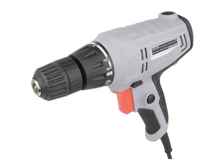 Brüder Mannesmann Werkzeuge M12502 Elektro-Bohrschrauber mit Drehmomentvorwahl Electric Drill with Torque preselection