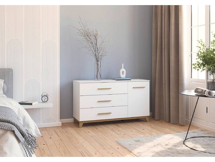 Commode Carlsson - Largeur 120 cm 40 x 69 x 42cm Blanc