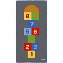 Achoka, Spielteppich + Spielmatte, Spielteppich Hüpfkasten (200 x 100 cm)