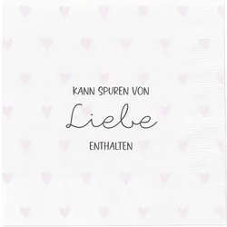 Servietten SPUREN VON LIEBE (BT 33x33 cm) - BT 33x33 cm