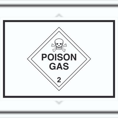 HB-Druck Schild Giftige Gase Symbol Poison Gas Totenkopf A0 (841x1189mm)