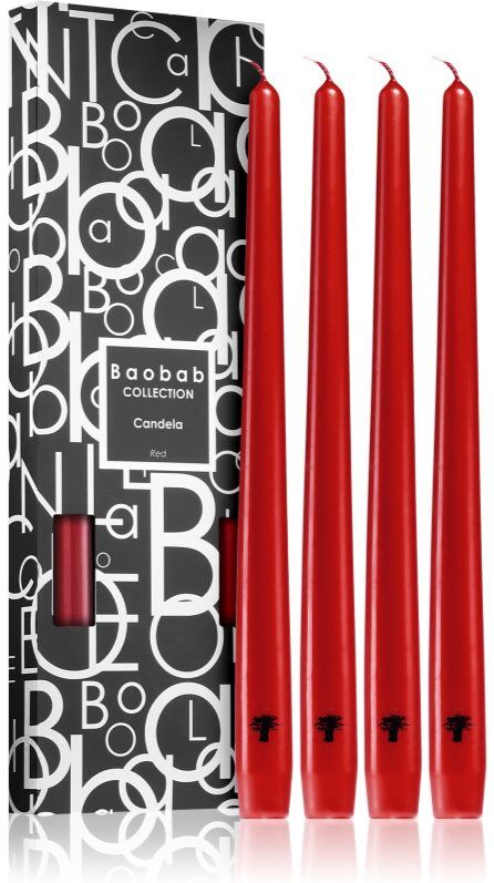 Baobab Collection Candela Red bougie 4 pcs