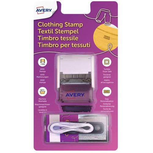 AVERY Zweckform Textilstempel selbstfärbend schwarz ohne Logo, 1 St.