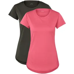 Tchibo - 2 Funktionsshirts - Damen - Gr. XXL - olivgrün