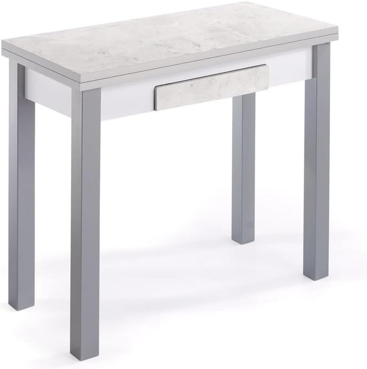 Uittrekbare keuken- en eettafel met praktische lade en modern design