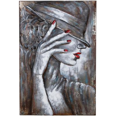 Metallbild CASABLANCA BY GILDE "Bild rechteckig Casablanca weiß H. 120 cm", weiß (farbe bild(er): weiß), B:80cm H:120cm T:6cm, Metall, Bilder