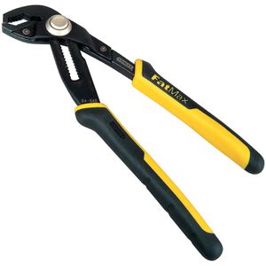 Stanley Wasserpumpenzange FATMAX, 0-84-648, mit Druckknopf-Einstellung, Mehrkomponentengriffe, 250 x 51 mm