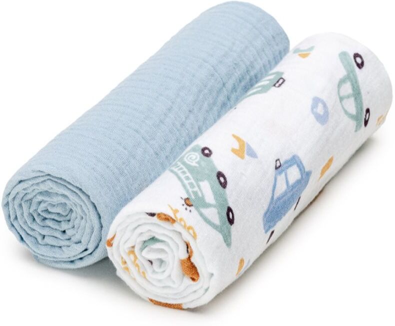 T-TOMI BIO Muslin Diapers couches lavables Traffic 65x65 cm 2 pcs