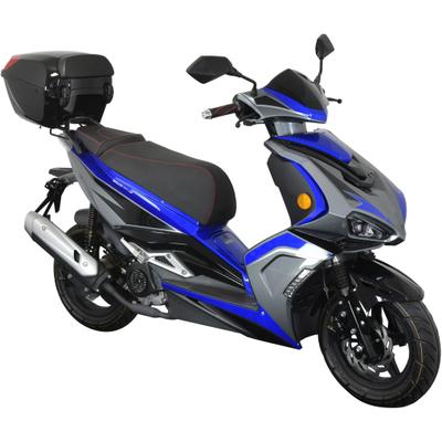 Motorroller GT UNION "Striker 45", blau (blau, schwarz, schwarz), Motorroller, 45 km/h, Luftgekühlter Motor, B:71cm H:115cm L:181cm