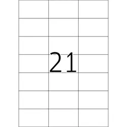 Etiketten, A4, 500 Blatt, 70x42,3mm