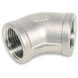 Edelstahl Gewindefitting Winkel 45° Werkstoff V4A (IG-IG) (Ausführung: 1''IG)