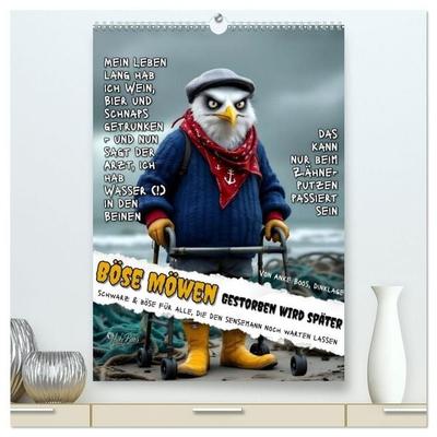 Böse Möwen - gestorben wird später (hochwertiger Premium Wandkalender 2027 DIN A2 hoch), Kunstdruck in Hochglanz