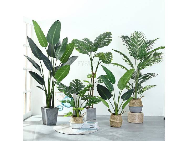 Simulation plante voyageur banane tortue feuille arrière aménagement paysager fausse plante verte salon décoration de sol intérieur plante en pot