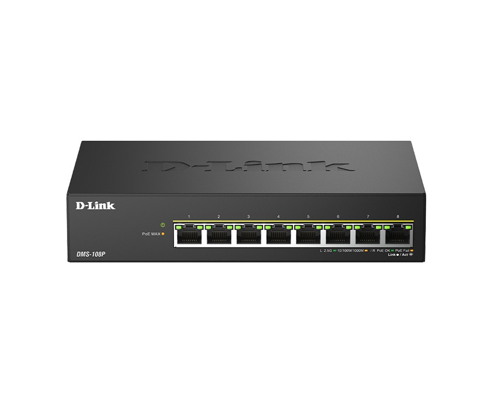 D-Link DMS-108P/E Industrial Gigabit 8-Port Unmanaged Switch