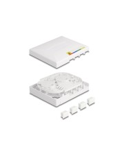 Delock LWL Anschlussdose FTTH zur Wandmontage für 4 x SC Simplex oder LC Duplex Weiß (87890)
