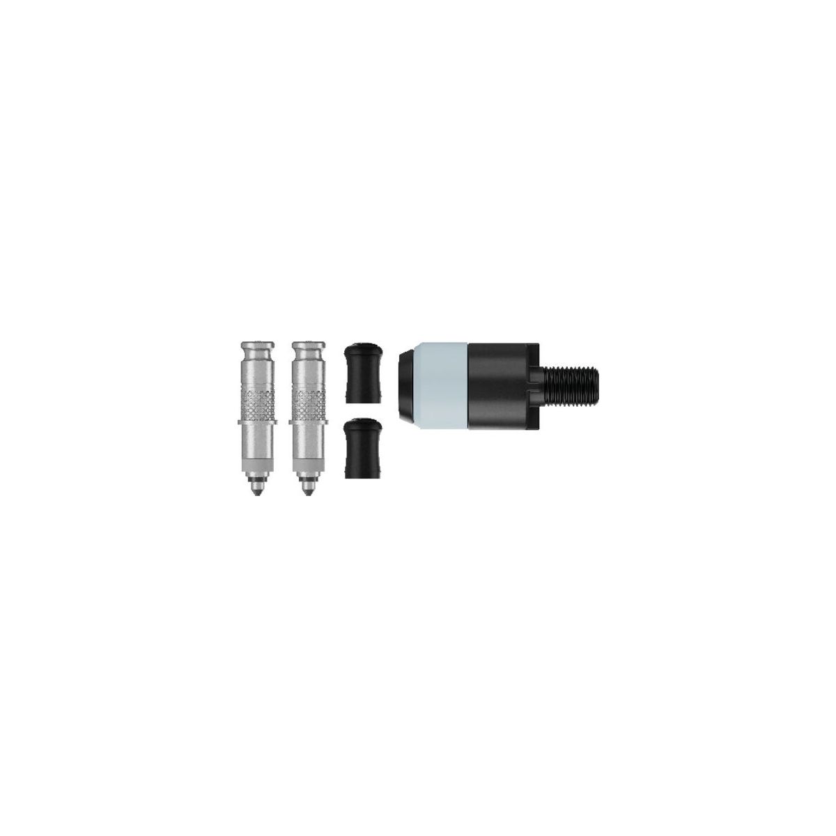 Schwalbe Schwalbe Clik Valve Dv-scv Conversion Kit Ventile mit Pumpkopf-adapter 2xValve Core SCV, 1xSCV Pump Head Adapter, 2xDust Cap SB3545