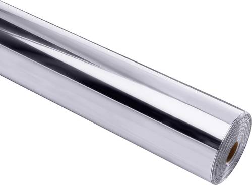 Loklik Permanent haftende Vinylfolie Spiegelnd Metallic 30.5 x 180cm Folie Silber
