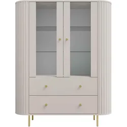 VITRINE BOLLA 155 / 123 cm in Beige