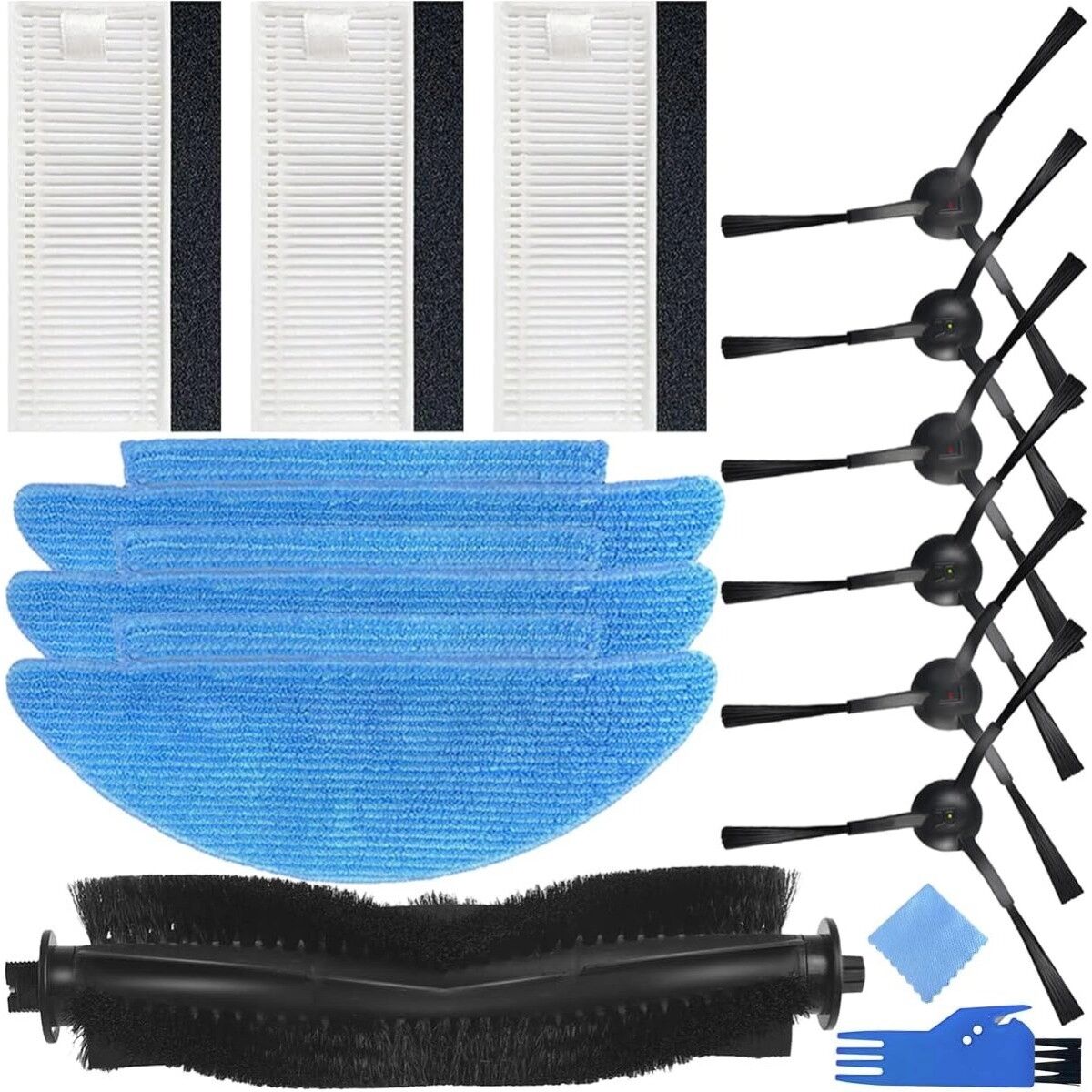 INF Kit pièces de rechange pour aspirateur robot compatible avec Lubluelu SL60D, Tikom L9000, LaResar L6 Nex et Honor Q6 SE -