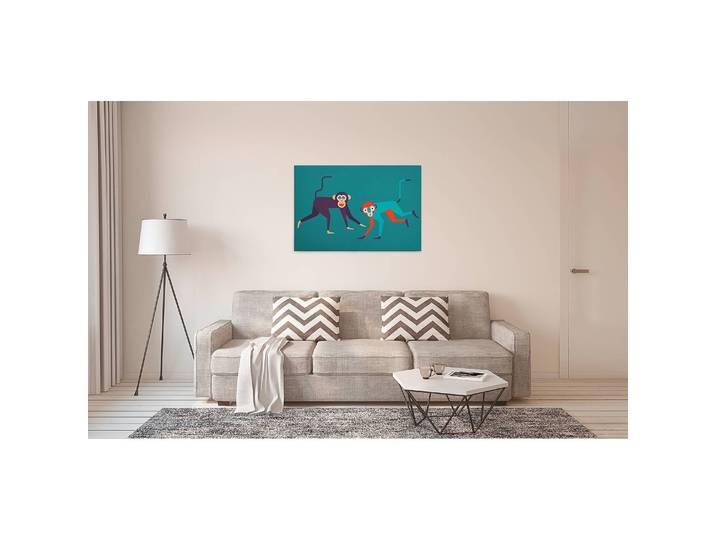 Tableau déco Monkey Business Polyester PVC / Épicéa Vert 90 x 60cm
