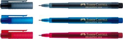 FABER-CASTELL Broadpen Document, 0,8 mm, schwarz, 10 St.
