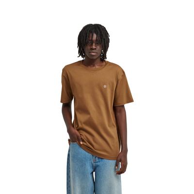 Sporttop ELEMENT "Icon Embroidery", Herren, Gr. XL, braun (sepia), Obermaterial: 100% Baumwolle., Tops Shirt T-Shirt