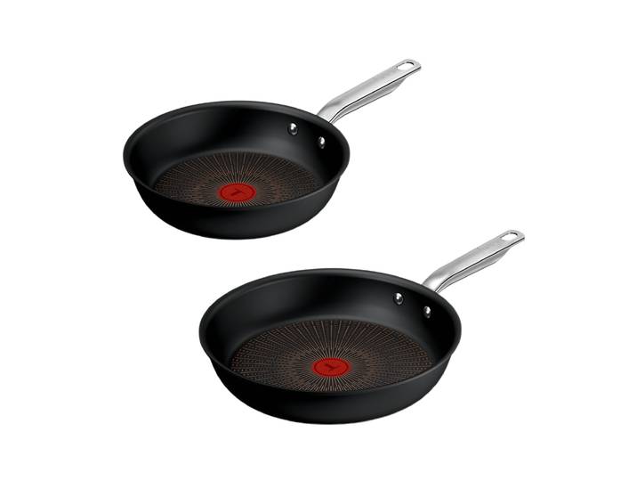 Pfannen-Set TEFAL Experience Unbreakable , schwarz, Pfannen, Pfannen-Set, FusionCore Antihaftversiegelung, Induktion, Temperaturanzeiger