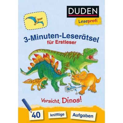 Duden Leseprofi – 3-Minuten-Leserätsel für Erstleser: Vorsicht, Dinos!, Taschenbuch von Susanna Moll, FISCHER Sauerländer Duden, 978-3-7373-3455-6