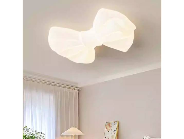 Plafonnier LED moderne et Simple pour chambre à coucher, pour filles et enfants, Style huile de lait, nœud papillon, chambre principale, nouvelle collection