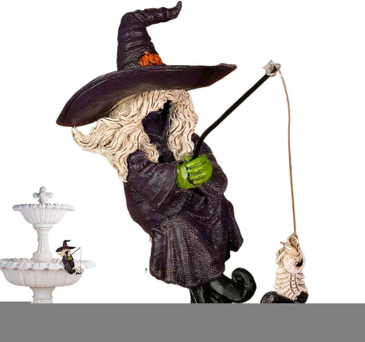 Heks Beeldje Gothic Decoratie Weerbestendig Hars B/D/H: 10 x 10 x 10 cm