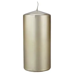 Wiedemann Kerzen Stumpenkerzen Stahleffekt Gold 150 x 70 mm, 4er Set Kerzen