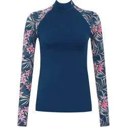 Olympia Damen Bade-Shirt - nachtblau/pink - 40