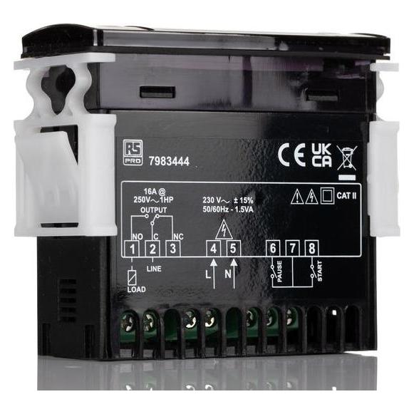 RS PRO Timer, 4 Digit, 76x34.5, 230Vac (7983444)