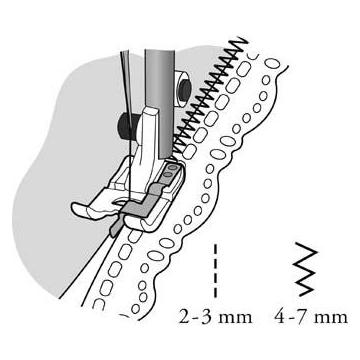 Husqvarna Kantennähfuss mit Lineal in der Mitte (41803149)
