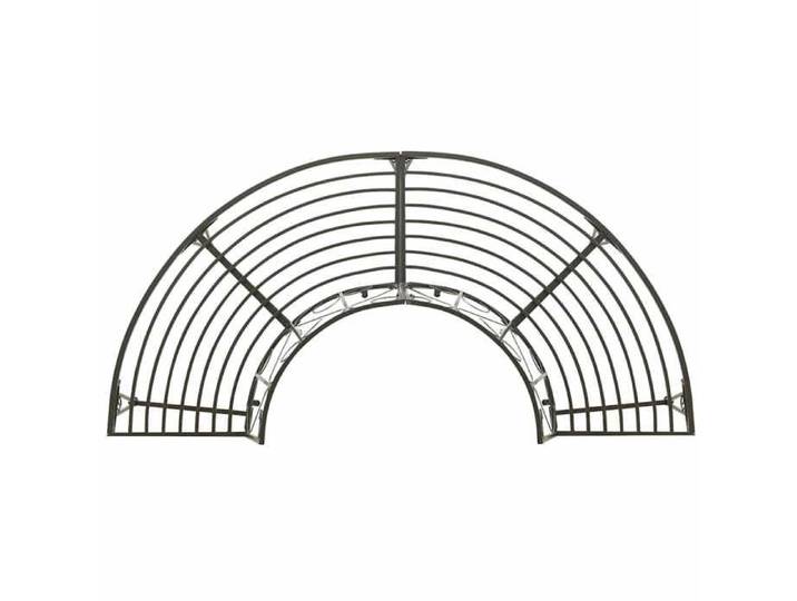 Elégance-Chic Banc d'arbre de jardin Demi-rond - 160 cm - Acier - 160 x 80 x 89 cm - Banc d'extérieur_001824234