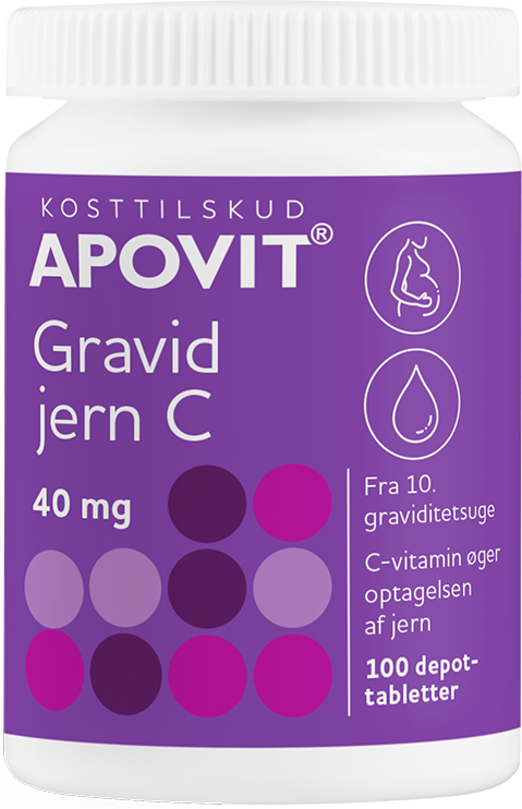 APOVIT Gravid Jern C Kosttilskud 100 stk
