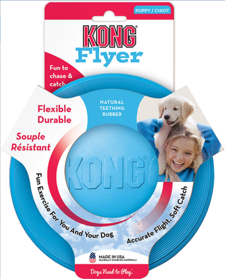 The Handy Homestead Puppy Flyer Soft Rubber Fetch Disc For Puppies blue
