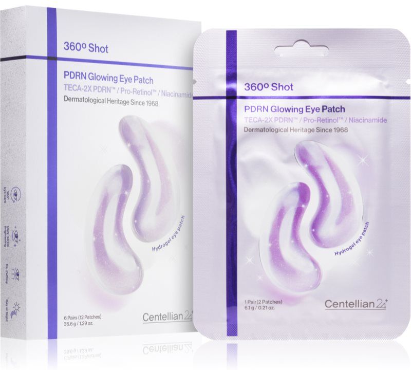 Centellian24 360º Shot PDRN Glowing Eye Patch firming gel eye pads to treat swelling 12 pc