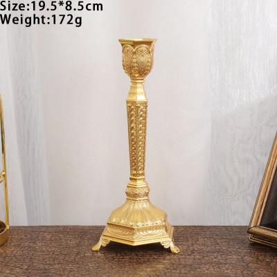 Uplift Treasures European Metal Candlestick Holders Set Of 2 Gold And Silver 7 2pcs