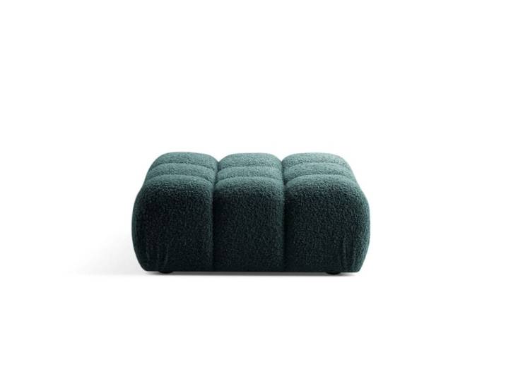 Pouf en bouclé pétrole